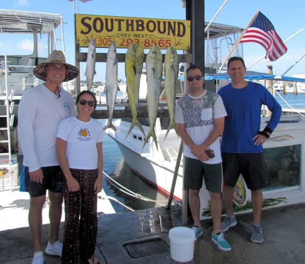Dolphin and Kingfish caught in Key West fishing on Key West charter fishing boat Southbound