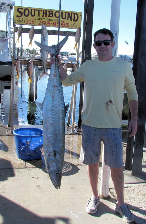 43 lb King Mackerel caught in Key West on charter fishing trip with Southbound