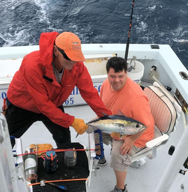 Black Fin Tuna! Fun to catch and great to eat. One of the favorite fish to catch in Key West on a charter fishing boat