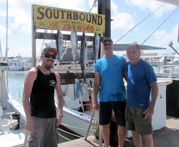Kingfish and bonitos caught in Key West fishing on charter boat Southbound