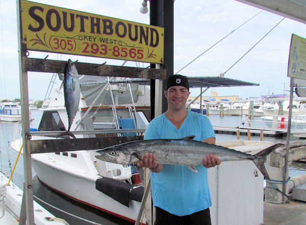 Big King Mackerel caught in Key West fishing on charter boat Soutbound