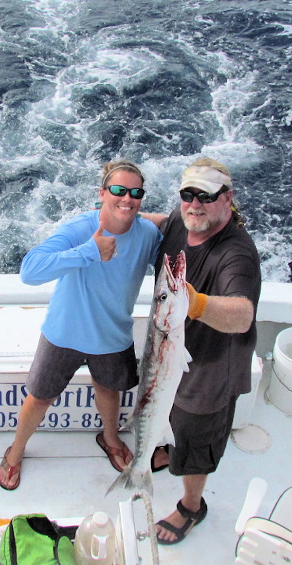 Barracuda caught and released fishing  in Key West on Charter Boat Southbound