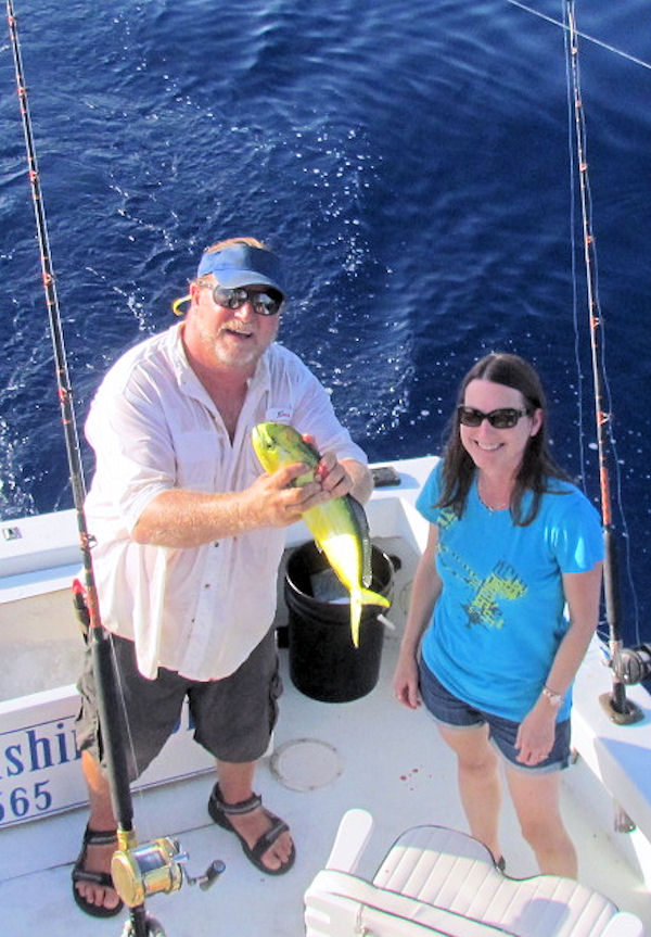 Small Dolpnin caught and released on the Charter Boat Southbound while fishing Key West Waters