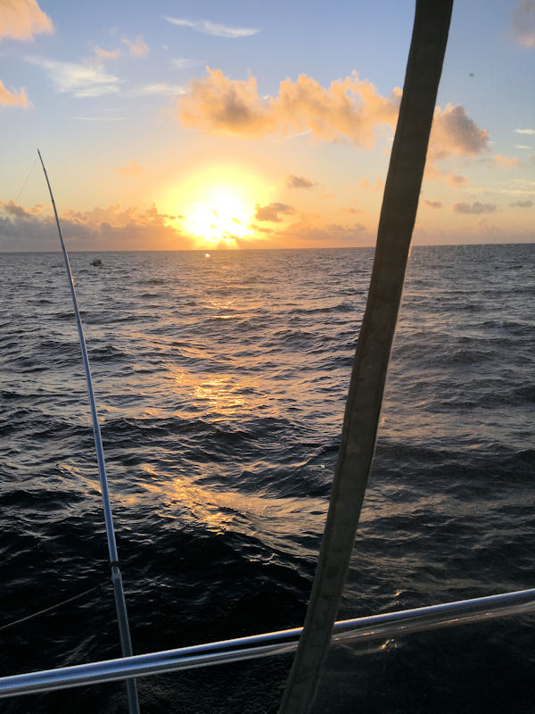 Sunrise in Key West fishing on Key West charter boat Southbound