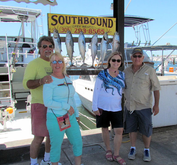 Bonitos caught in Key West fishing on charter boat Southbound