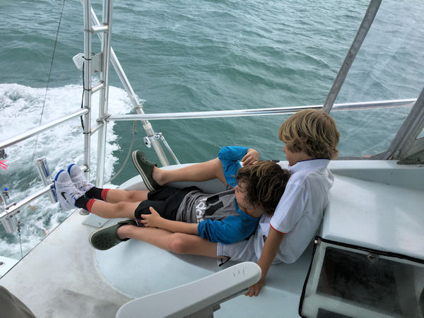 Brothers heading home after in Key West after fishing on charter boat Southbound