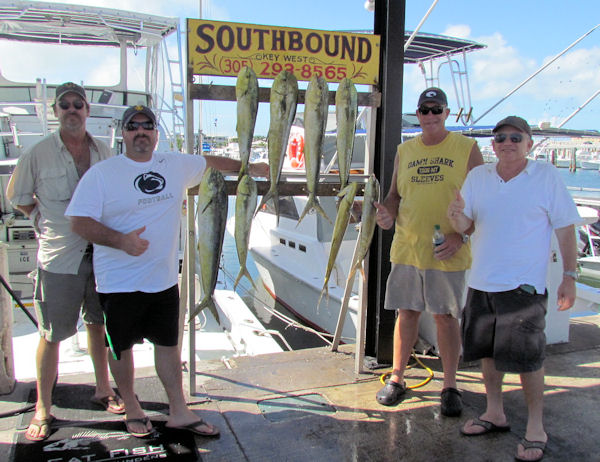 Dolphin and Black Fin Tuna caught  in Key West Fishing on charter boat Southbound