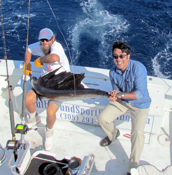 Sailfish Caught  and Released in Key West Fishing on Charter Boat Southbound