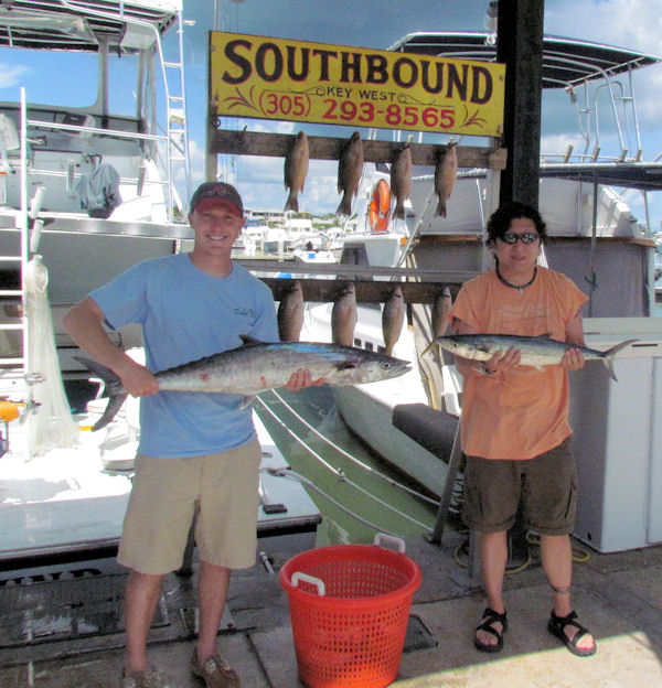 King fish and cero mackerel caught in Key West fishing on charter boat Soutbound