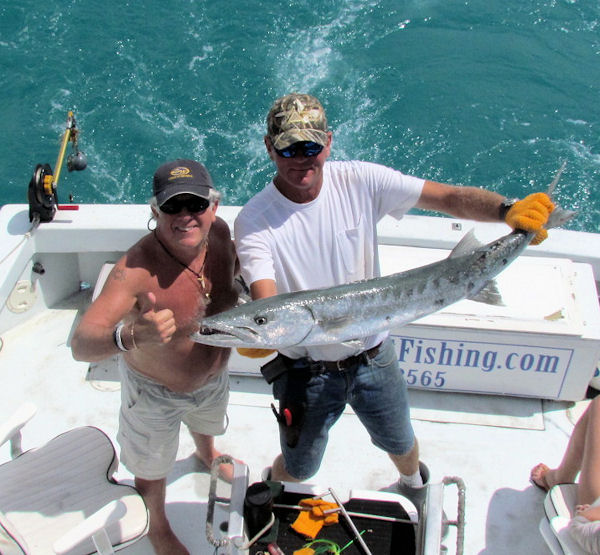 Big Barracuda Caught in Key West fishing on charter Boat Southbound