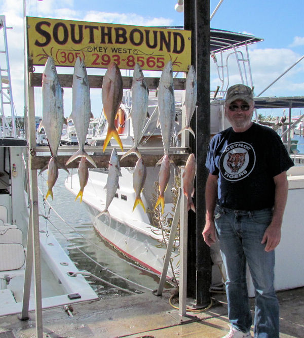Mackerel and Yellow Tail Snapper caught in Key West Fishing on Charter Boat Southboun