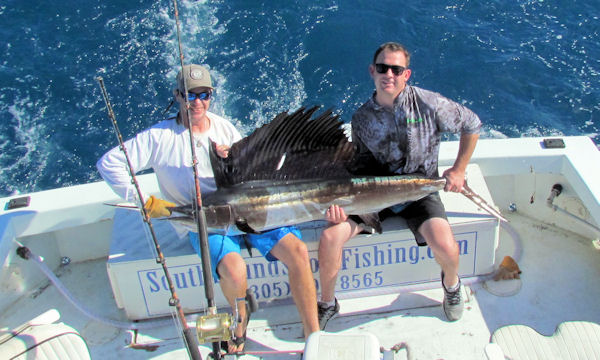 Sailfish Caught and released in Key West fishing on Key West Charter boat Southbound