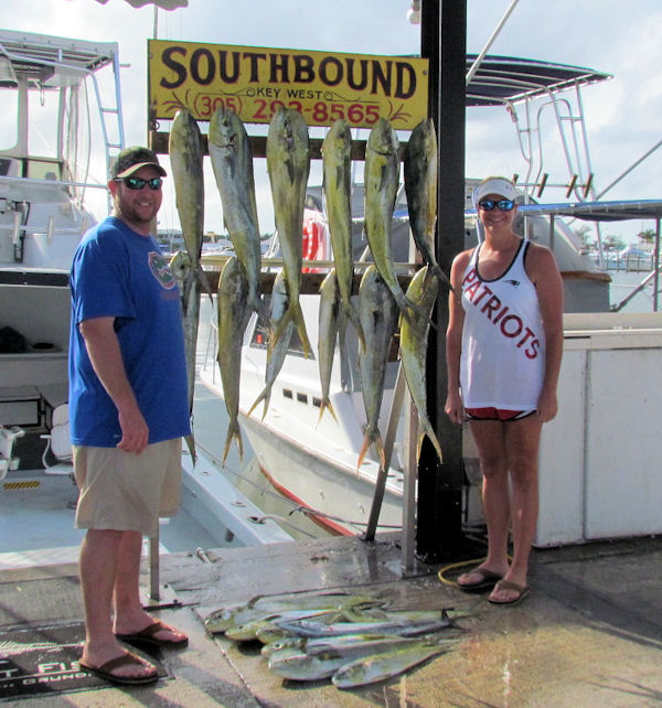 Mahi caugth in Key West fishing on charter boat Southbound