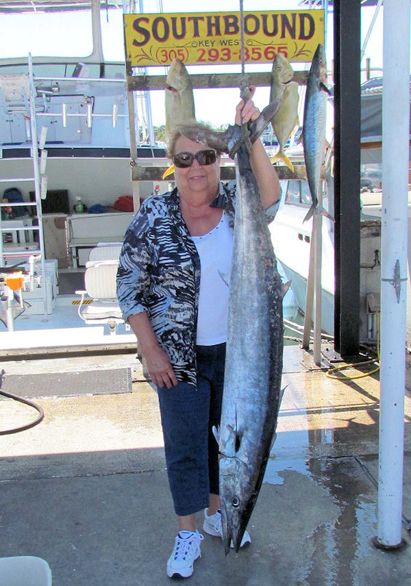 40 lb Wahoo caught in Key West fishing on charter boat Southbound