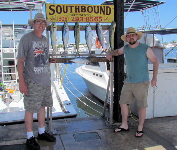 dolphin and bonitos caught in Key West fishing on charter boat Southbound