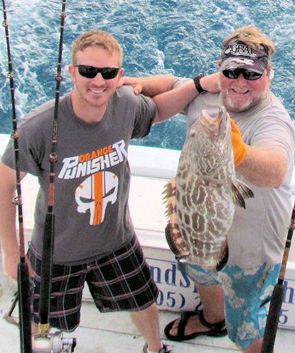 Keeper black grouper caught  in Key West fishing on charter boat Southbound