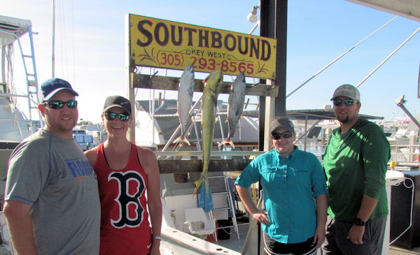 Dolphin, Tuna and a bonito caught  in Key West fishing on charter boat Southbound