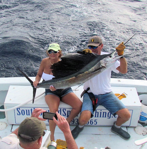 Sailfish caught in Key West fishing on Charter Boat Southboud
