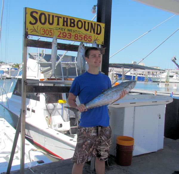 Kingfish caught in Key West fishing on charter boat Southbound