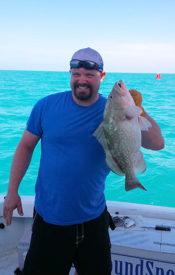 Red Grouper  Caught and released along side of the boat in Key West fishing on charter boat Southbound