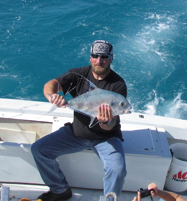 African Pompano caught in Key West fisihing on charter boat Southbound from Charter Boat Row, Key West Florida