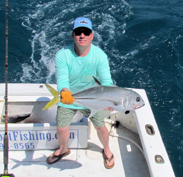 Horse Eye Jack caught and released in Key West fishing on charter boat Southbound