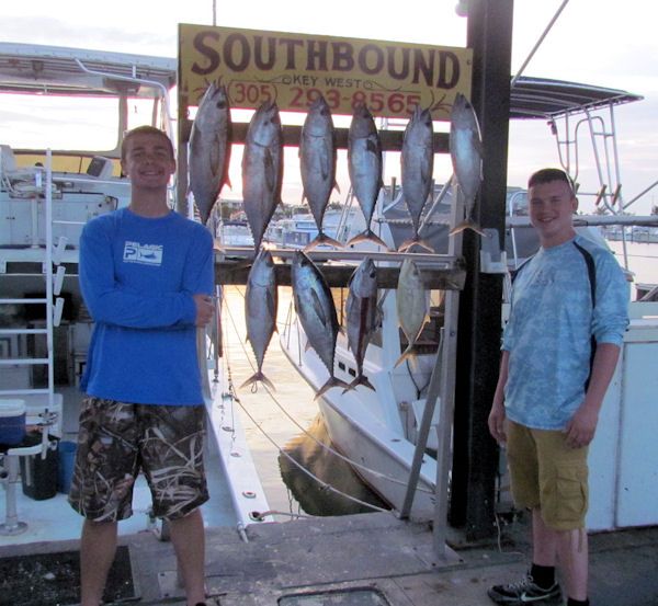 Black Fin Tuna caught in Key West fishing on charter boat Southbound