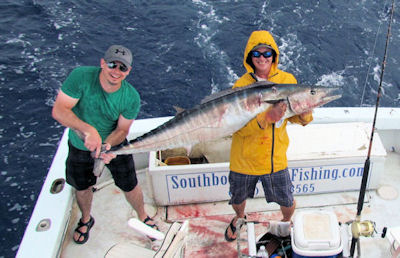 76 lb. Wahoo caught in Key West fishing on Key West charter boat Southboud