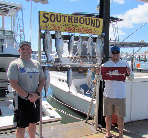 Bonitos and Tunas caught in Key West fishing on charter boat Soutbound