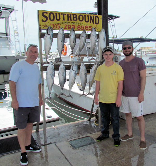 Bonitos and Black Fin Tuna caught on charterboat Southbound while fishing Key West