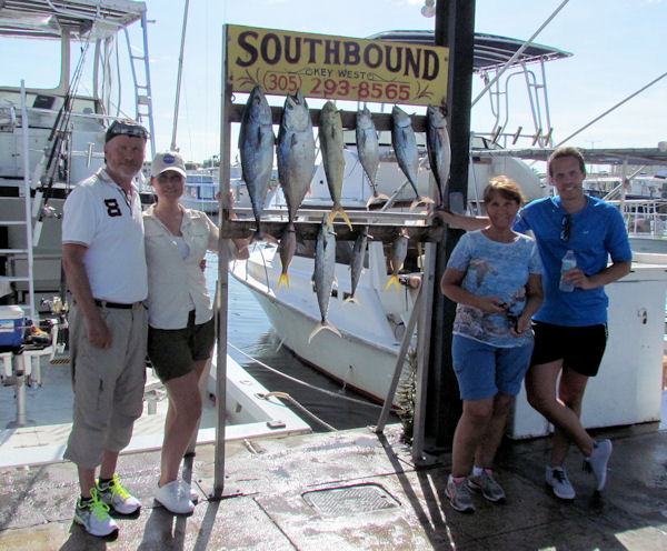 Mackerel, Yellow Tail,&Bonito caught in Key West fishing on charter boat Southbound