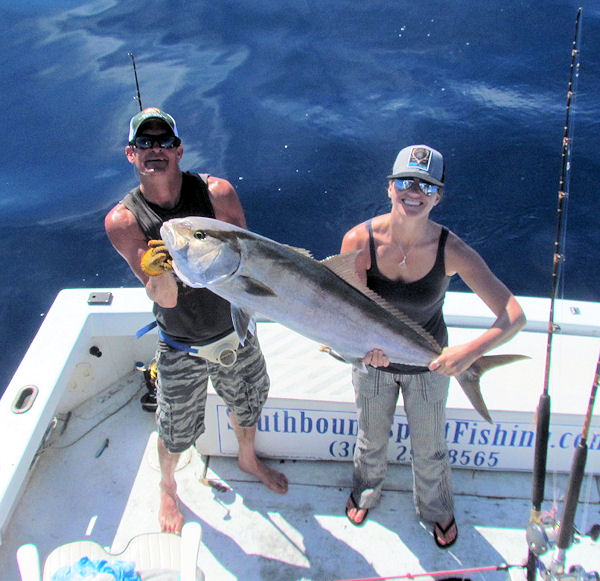 Amberjack Caught and released in Key West fishing on charter boat Southbound