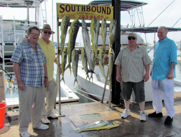 Dolphin and Wahoo caught in Key West Fishing on charter boat Southbound