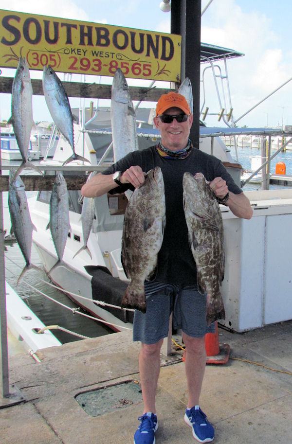 Black Groupers caugth in Key West Charter fishing on the Southbound