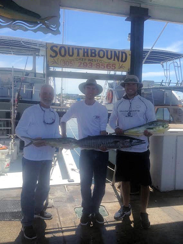 Wahoo and Dolphin caught in Key West fishing on the Chater Boat Southbound