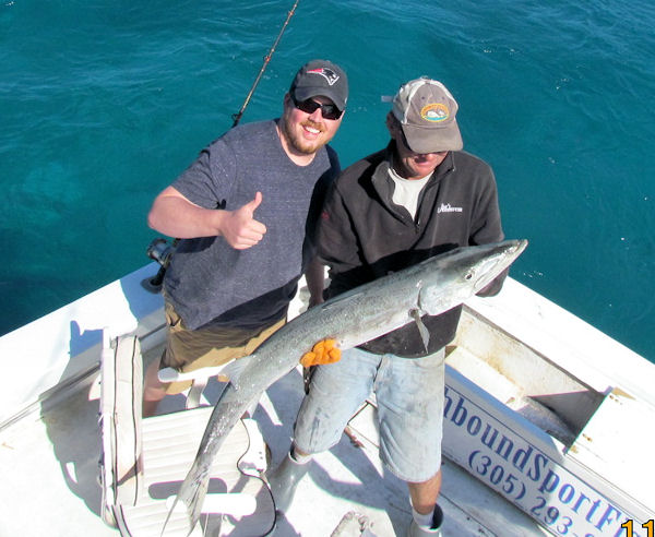 Big Barracuda caught  and released in Key West fishing on charter boat Southbound