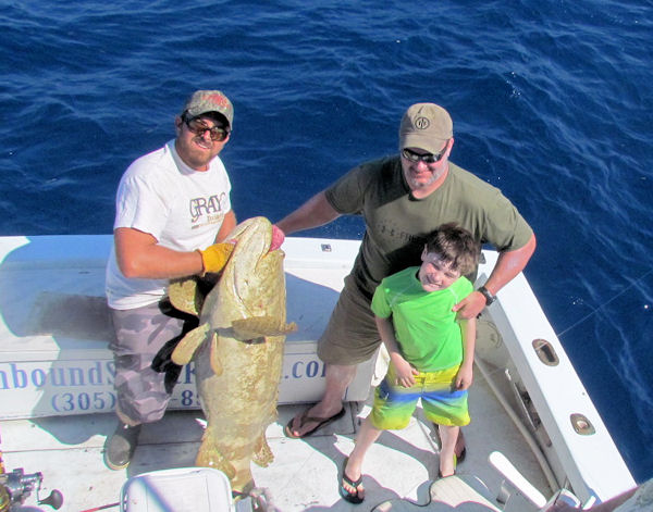 Goliath Grouper caught and released in Key West fishing on charter boat Southbound