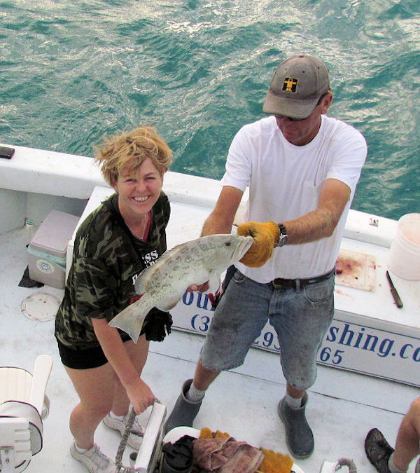 Grouper caught and released on charterboat Southbound while fishing Key West