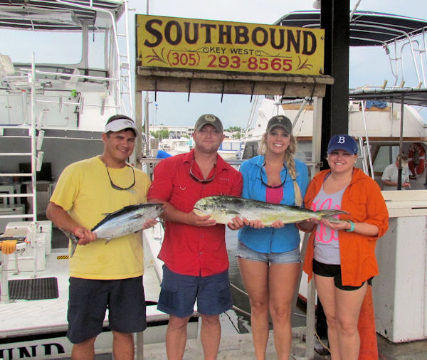 Dolphin and Tuna caught in key west fishing on charter boat Southbound