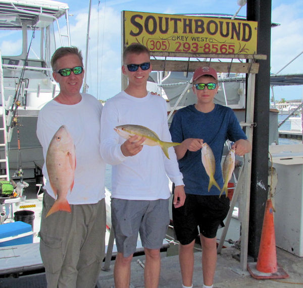 Snapper caught in Key West fishing on charter boat Southbound