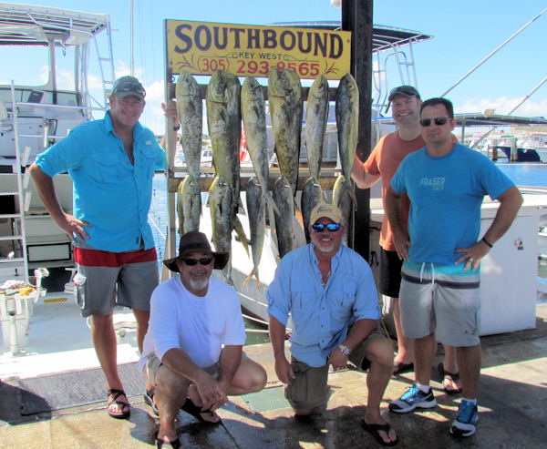 Nice catch of Dolphin or Mahi caught in Key West Fishing on Charter Boat Southboun