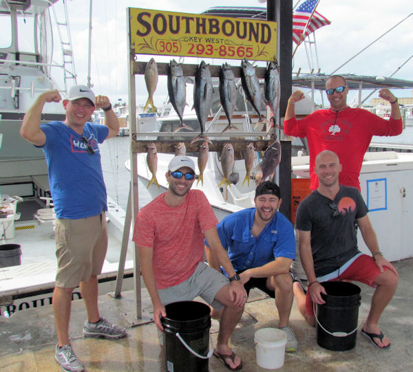 Blackfin Tuna and Yellow Tail snapper caugth in Key West fishing on charter boat Southbound