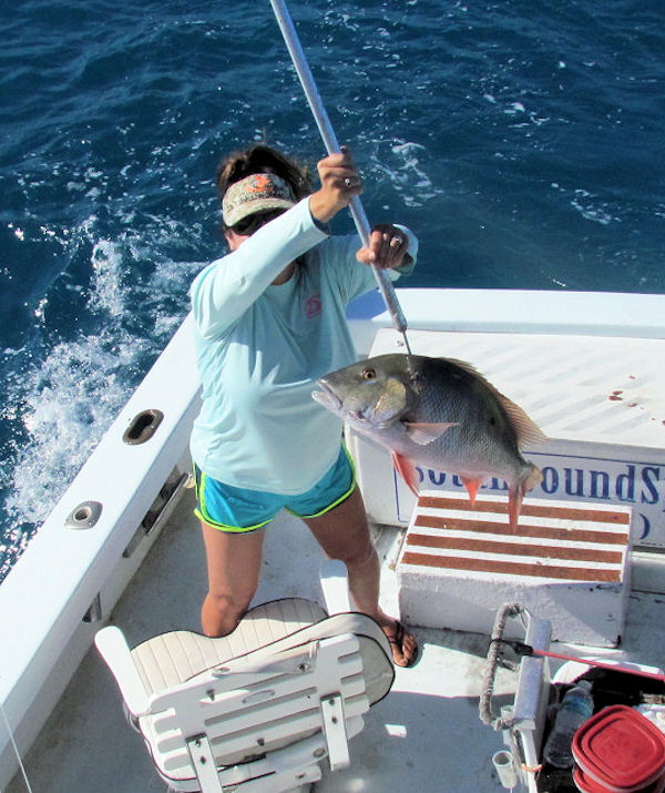 Delicious Mutton Snapper caugth fishing on Key West charter boat Southbound