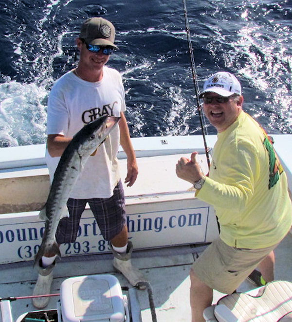 Barracuda caugth and released in Key West fishing on Key West charter boat Southbound