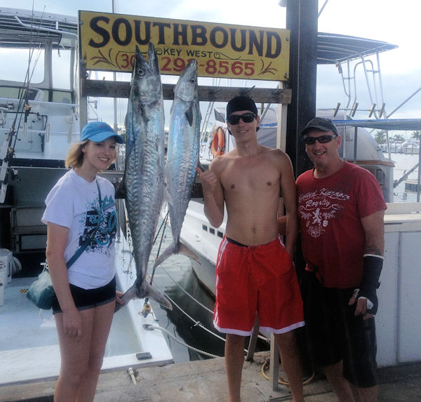 kingfish caugth in Key West fishing on charter boat Southbound