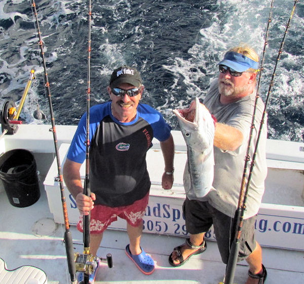 Big Barracuda caught and released in Key West fishing on Charter Boat Southbound