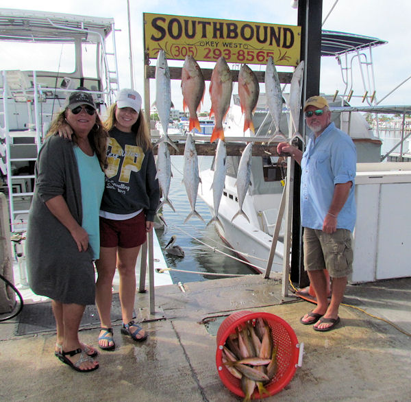 Cero Mackerel, Mutton Snapper and Yellow Tail Snapper caught in Key West fishing on Charter Boat Southbound