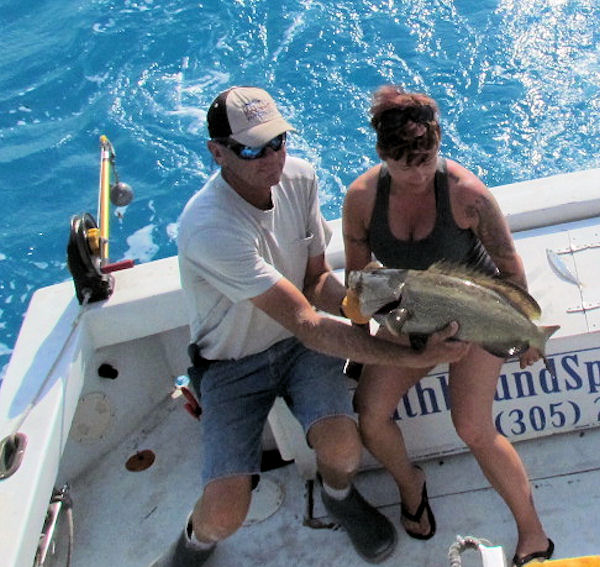 Black Grouper caught and released in Key West fishing on charter boat Southbound