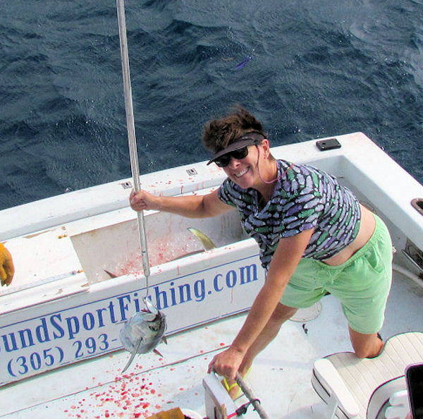 Half of a black fin tuna caught in Key West fishing on charte boat Southbound