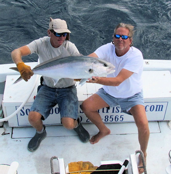 AmberJack caught and released on charterboat Southbound while fishing Key West